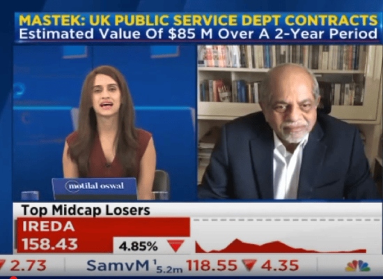CNBC TV18, Bazaar Corporate Radar with Mr. Ashank Desai - Principal Founder and Chairman, Mastek