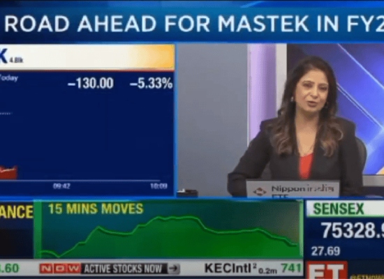 ET Now with Mr. Ashank Desai - Principal Founder and Chairman, Mastek