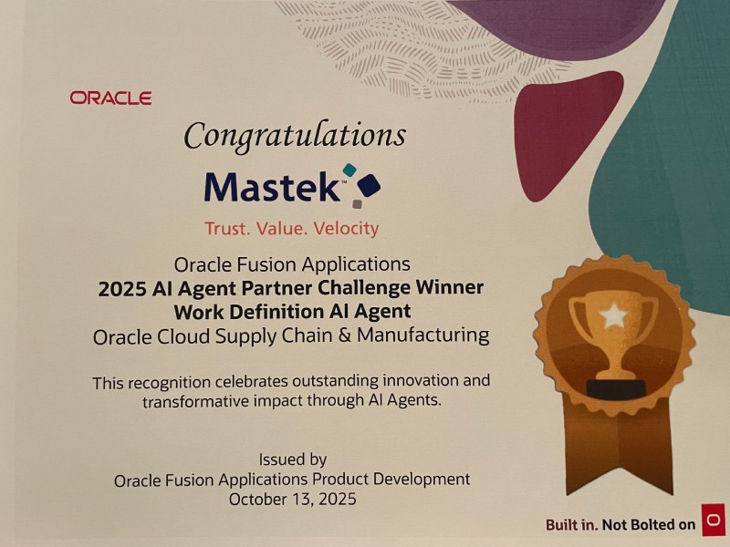Oracle AI Award SCM