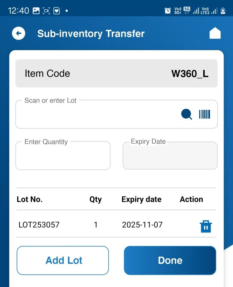 Sub Inventory