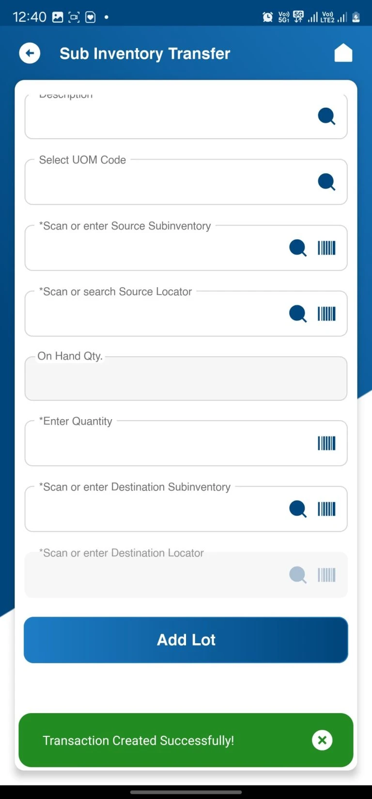 Sub Inventory